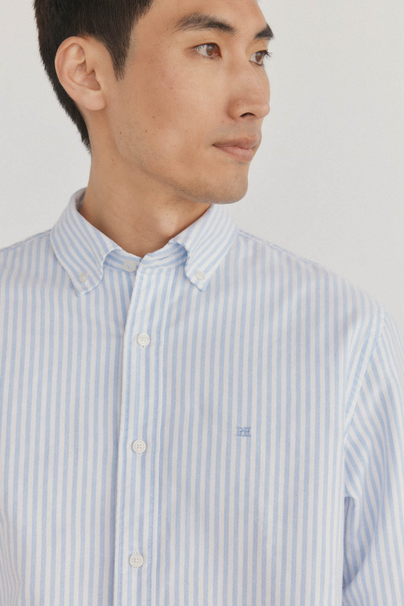 Pedro del Hierro Camisa Oxford Listrada Candela Ic&ocirc;nica