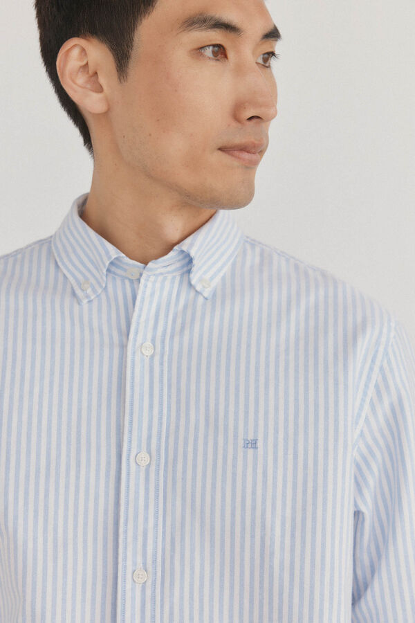 Pedro del Hierro Camisa iconic oxford raya candela Azul