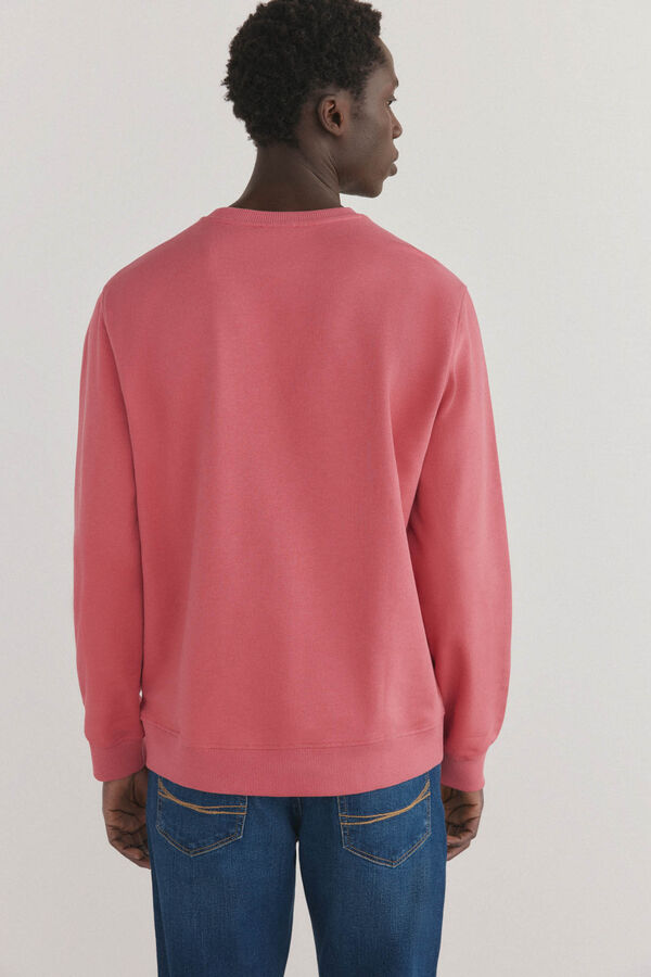 Pedro del Hierro Moletom com gola caixa Sweatshirt e logo Bordeaux