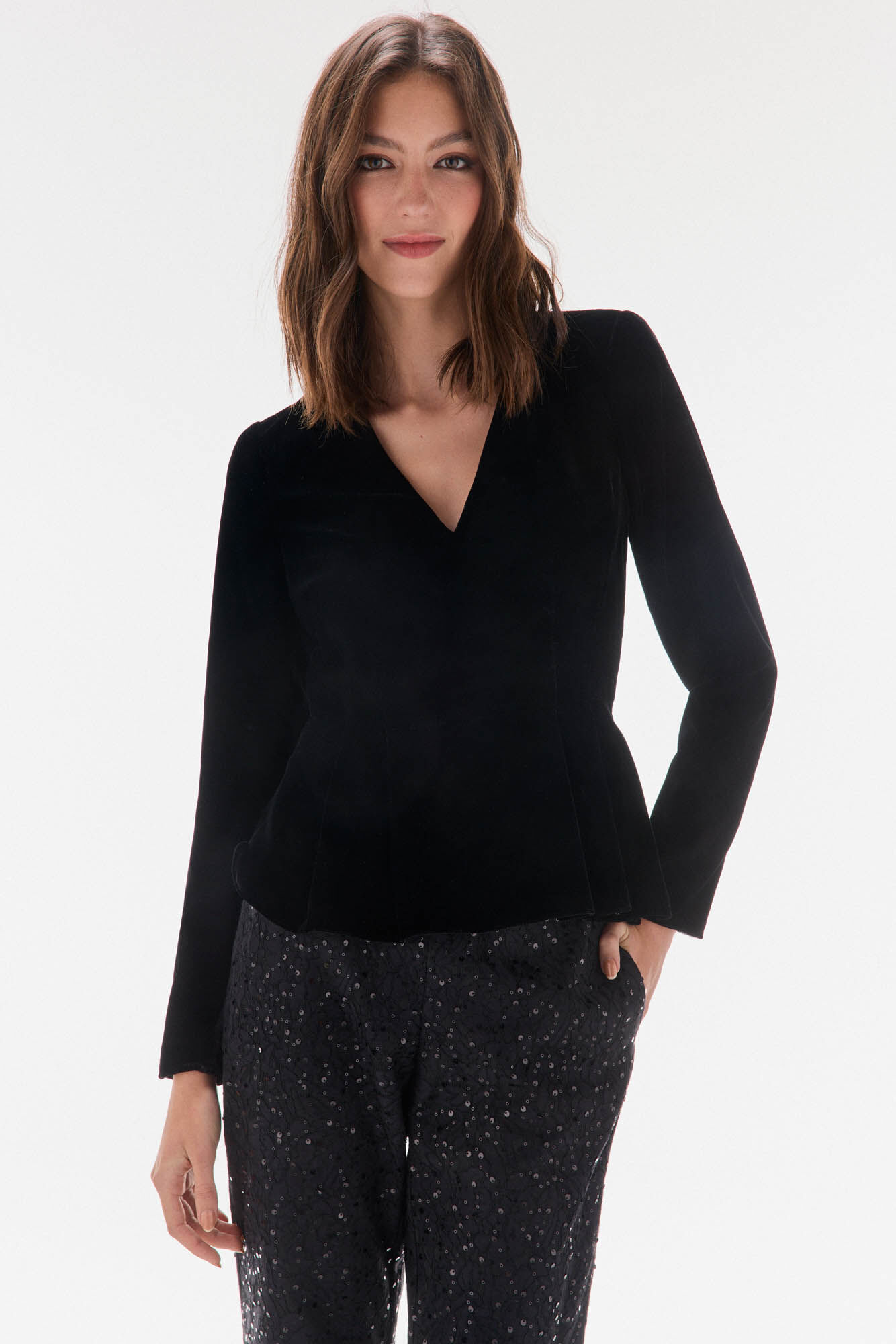 TFP by Tamara Falc&oacute; Top terciopelo