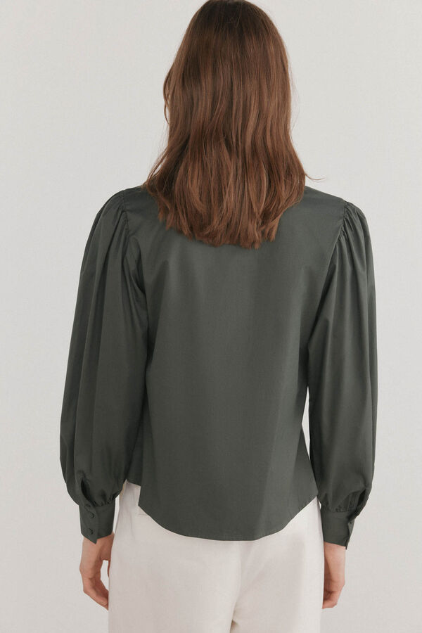 Pedro del Hierro Camisa manga larga abullonada Verde
