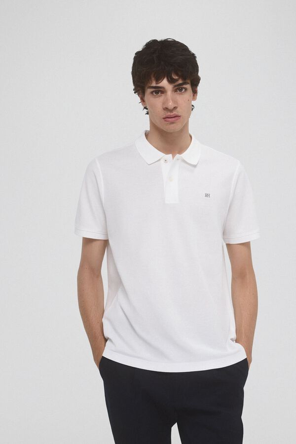 Pedro del Hierro Polo b&aacute;sico  Branco