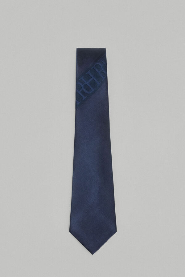 Pedro del Hierro gravata seda natural Azul