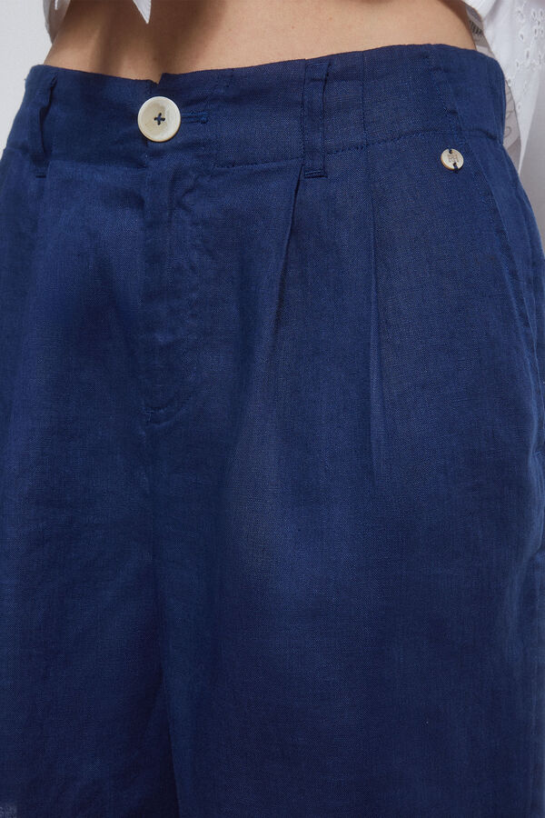 Pedro del Hierro Bermudas linho Azul