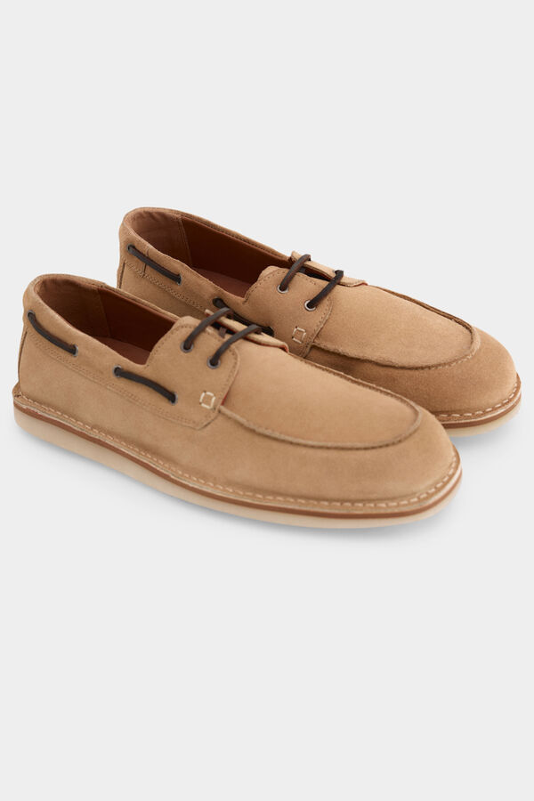 Pedro del Hierro Zapato n&aacute;utico piel Beige