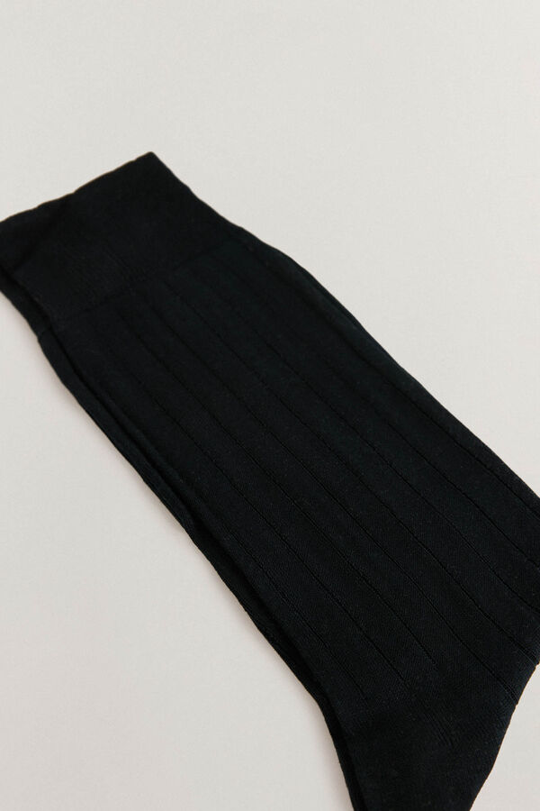 Pedro del Hierro Meia lisa vestir Preto