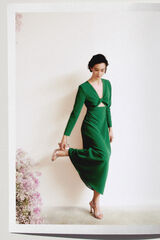 TFP by Tamara Falcó Marina Vestido nudo Verde