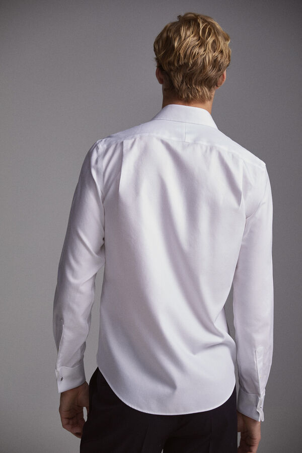 Pedro del Hierro Camisa de vestir botões de punho Tech-Non Iron tailored Branco