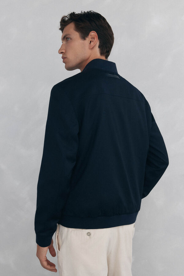 Pedro del Hierro Cazadora bomber de lana Azul