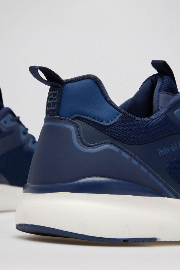 Pedro del Hierro Sapatilhas t&ecirc;xtil cord&otilde;es Azul