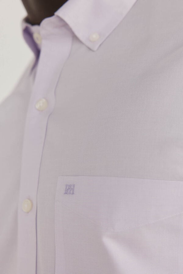 Pedro del Hierro Camisa lisa sem ferro + anti-manchas P&uacute;rpura