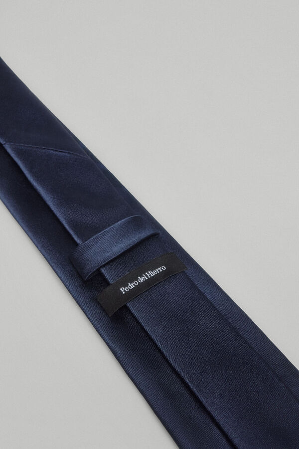 Pedro del Hierro gravata seda natural Azul