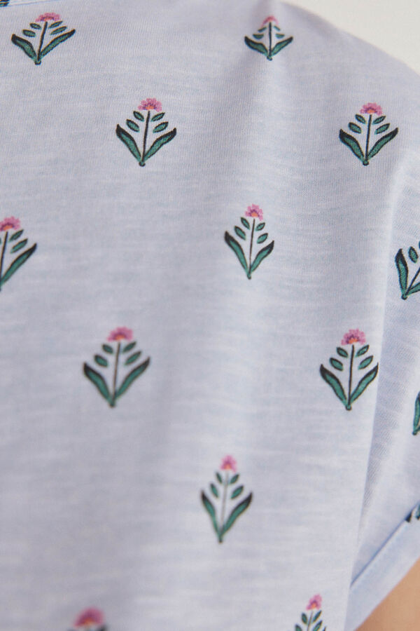 Pedro del Hierro T-shirt estampada sem mangas P&uacute;rpura