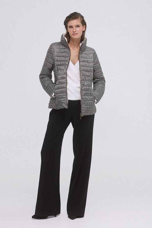 Pedro del Hierro Jaqueta acolchoada revers&iacute;vel estampada Marrom