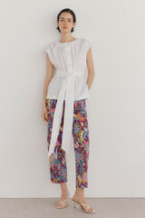 Pedro del Hierro Pantal&oacute;n con pinzas Morado