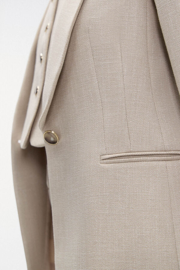 TFP by Tamara Falc&oacute; Chaqueta traje Crudo