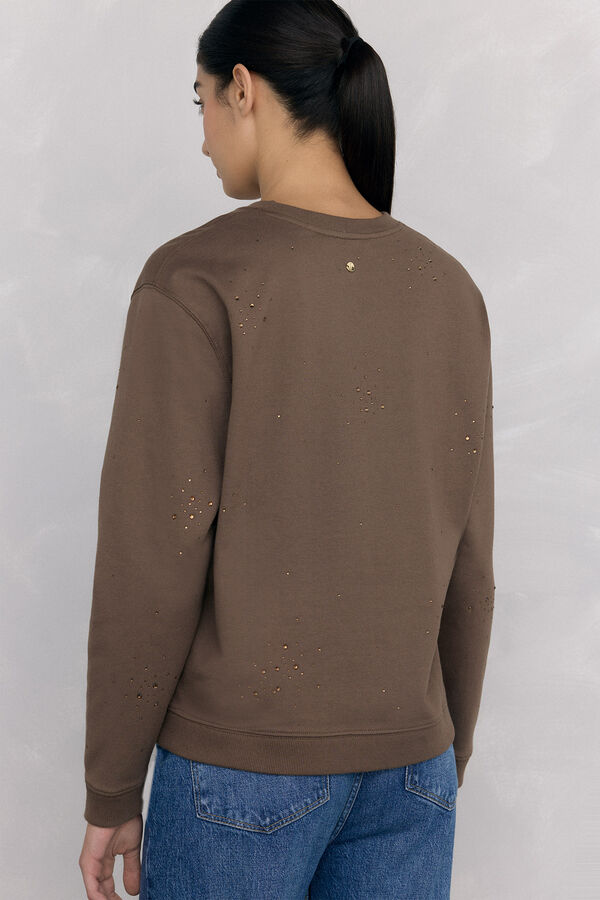Pedro del Hierro Sweatshirt com detalhe de mi&ccedil;angas Verde