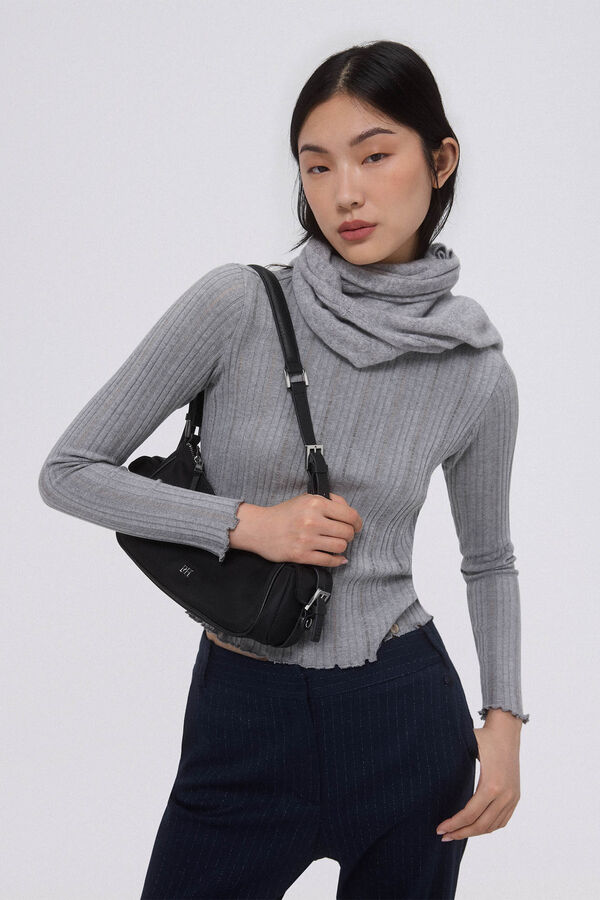 Pedro del Hierro Camiseta manga comprida canelada Cizento