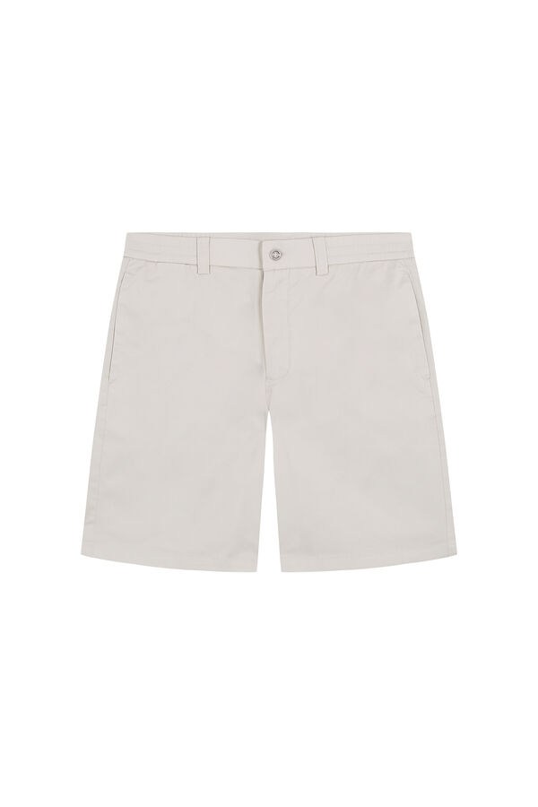 Pedro del Hierro Bermuda leve com el&aacute;sticos Ecru