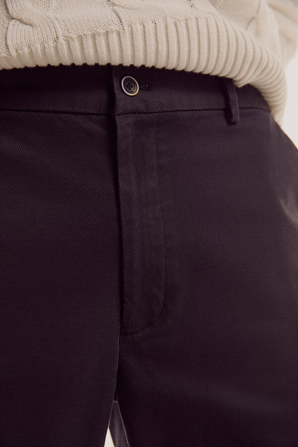 Pedro del Hierro Cal&ccedil;as chino cintura el&aacute;stica Azul