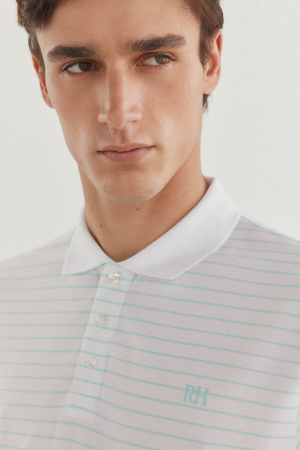 Pedro del Hierro Polo rayas golf Blanco
