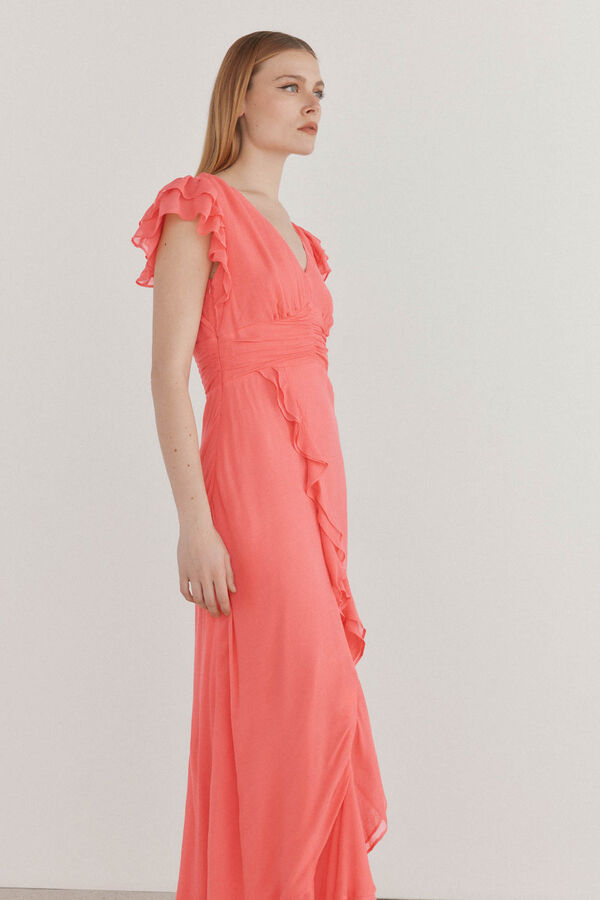 Pedro del Hierro Vestido con volantes Rojo