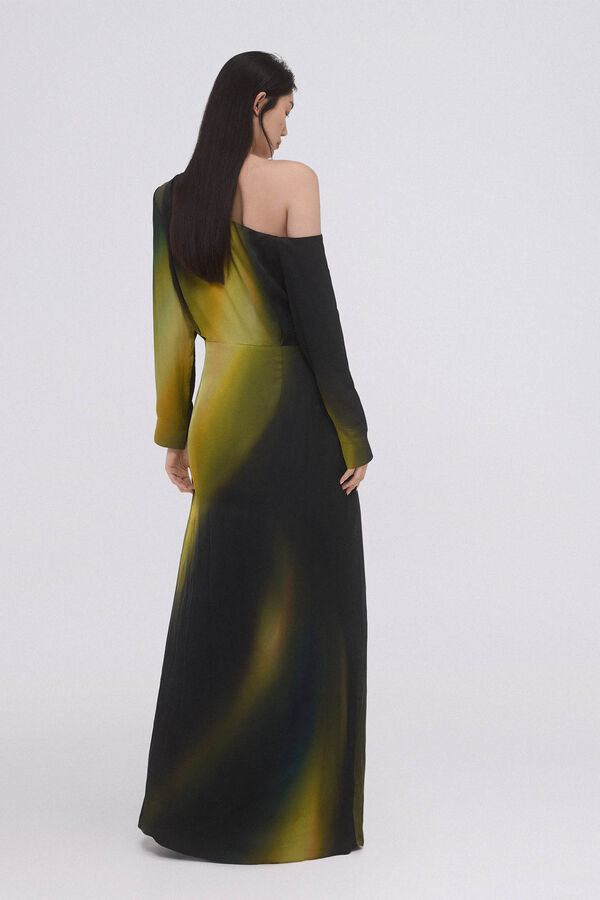 Pedro del Hierro Vestido estampado largo Verde