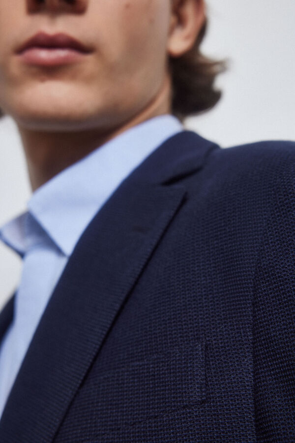 Pedro del Hierro Americana de punto con desmontable Azul