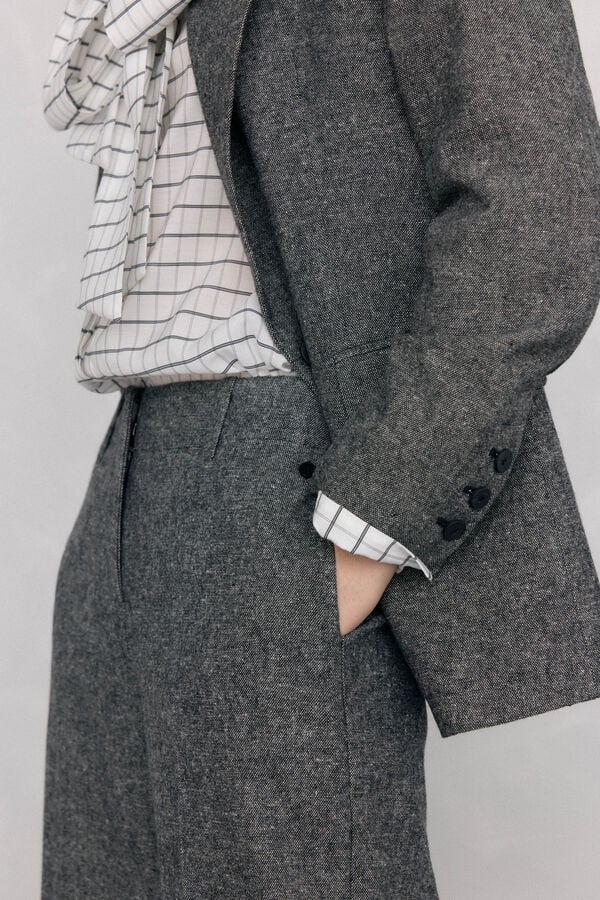 Pedro del Hierro Cal&ccedil;as retas cheviot Cizento