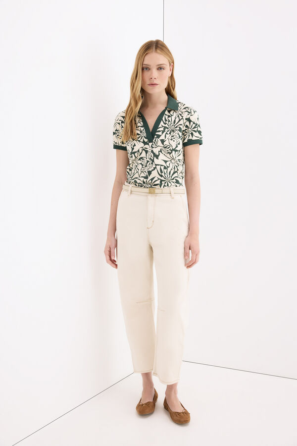 Pedro del Hierro Polo de manga curta estampado Verde