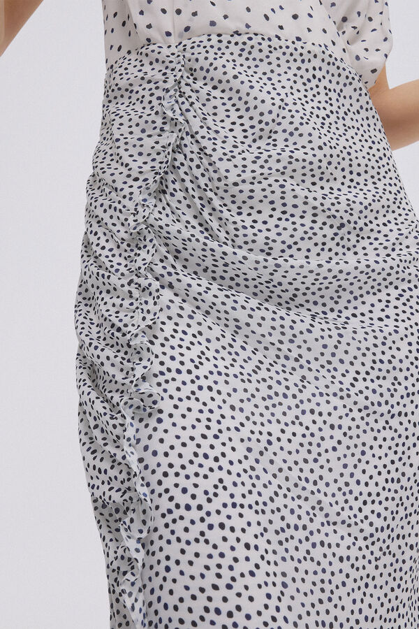 Pedro del Hierro Vestidos lunares franzidos Marfim