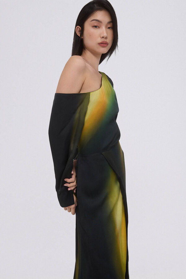 Pedro del Hierro Vestido estampado largo Verde