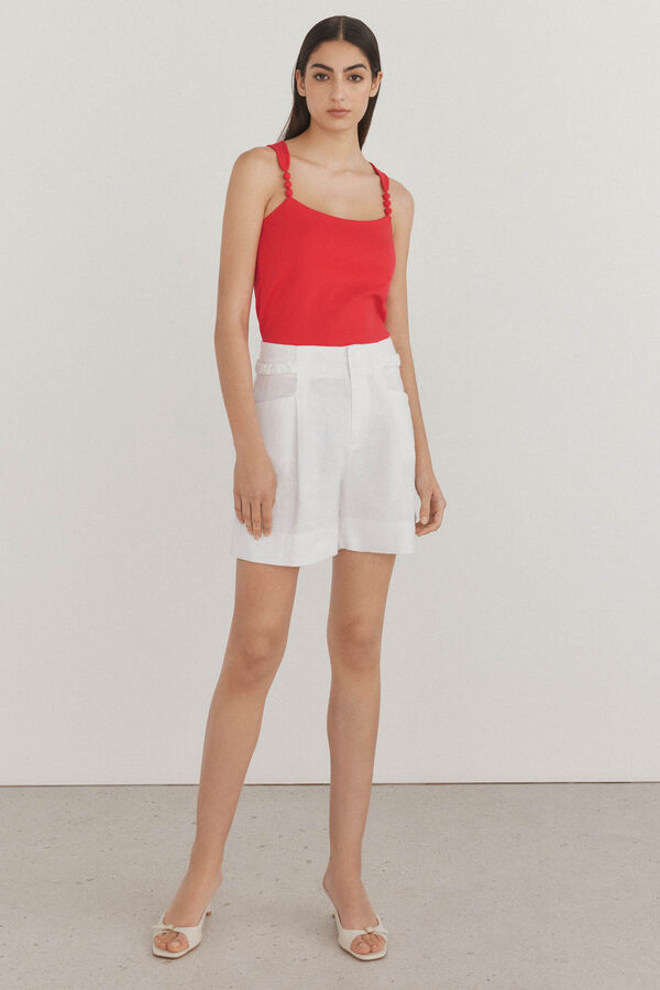 Pedro del Hierro Camiseta tirantes lisa Rojo