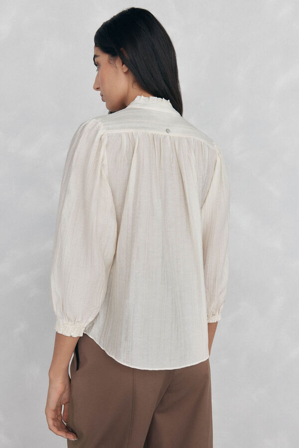 Pedro del Hierro Blusa amplia lisa Beige