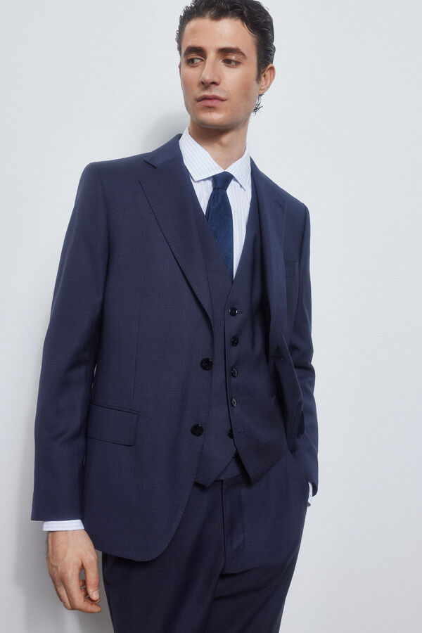 Pedro del Hierro Colete axadrezado Azul