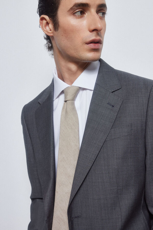 Pedro del Hierro Blazer cinzento bi-stretch slim Cizento