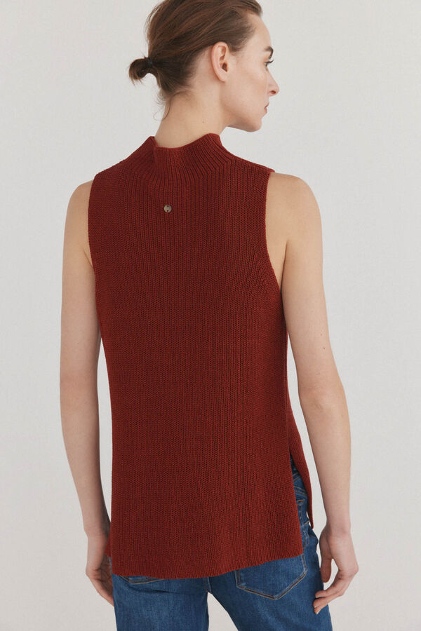 Pedro del Hierro Chaleco de punto cinta Burdeos