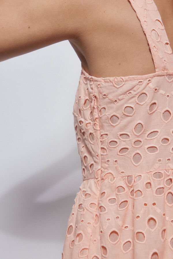 Pedro del Hierro Vestido algodon perforado Rosa