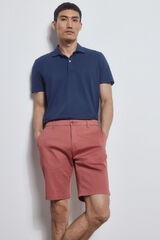 Pedro del Hierro Cal&ccedil;as bermuda chino premium flex  Vermelho