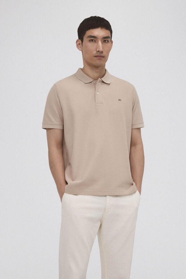 Pedro del Hierro Polo b&aacute;sico piqu&eacute; Beige