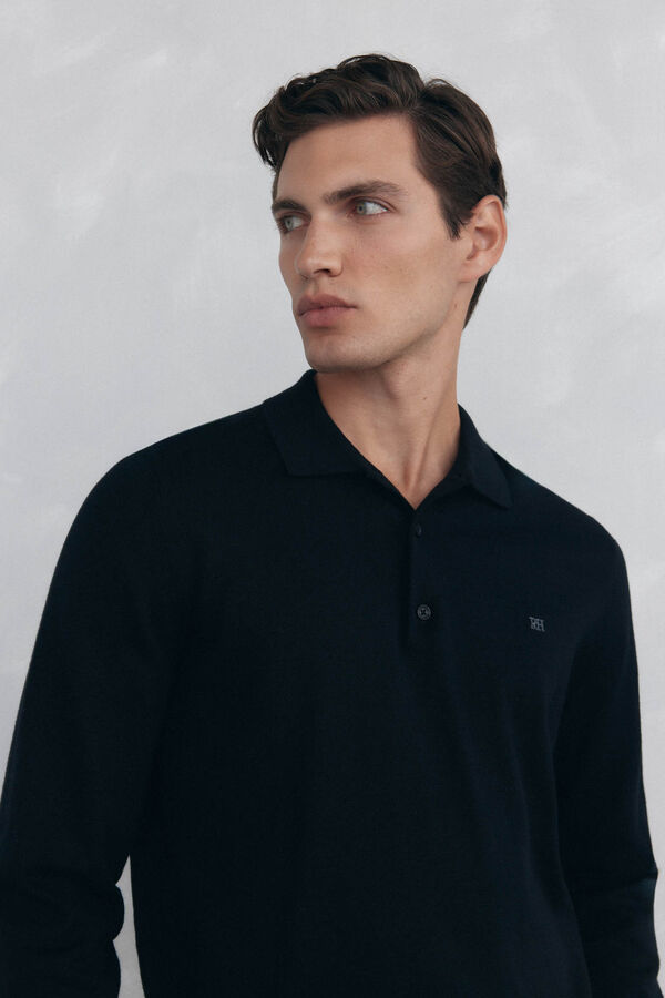 Pedro del Hierro Camisola gola polo Preto