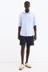 Pedro del Hierro Bermuda leve com el&aacute;sticos Azul