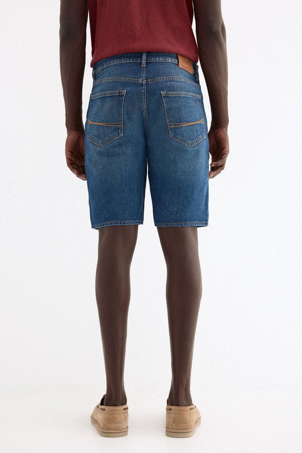 Pedro del Hierro Bermuda regular em denim Azul