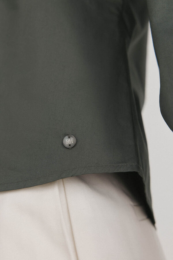 Pedro del Hierro Camisa manga larga abullonada Verde