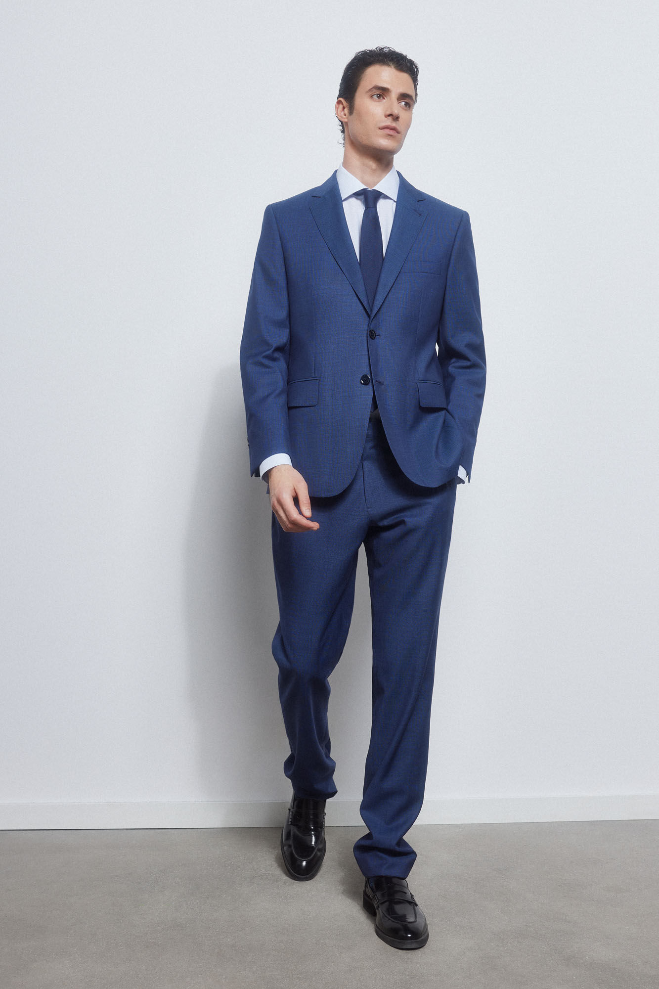 Pedro del Hierro Cal&ccedil;as azuis tailored
