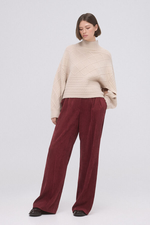 TFP by Tamara Falcó Jersey oversize ochos y rombos Marrón