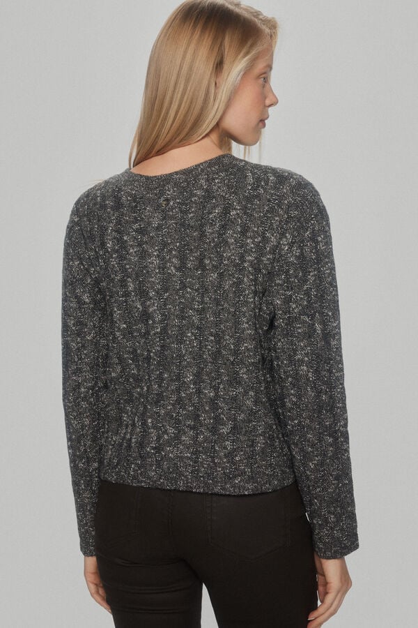 Pedro del Hierro chaqueta de ochos cropped Cizento