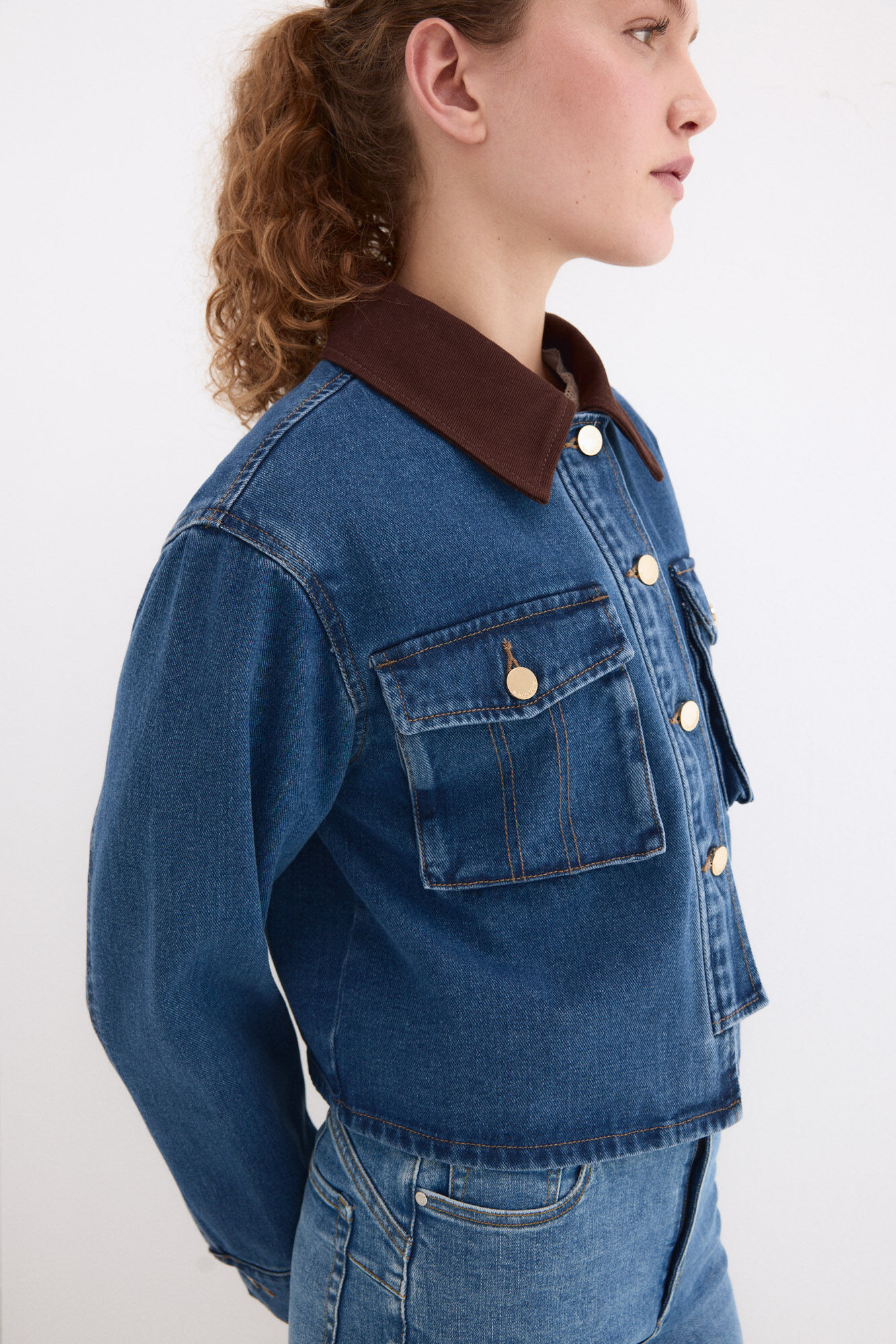 Pedro del Hierro Casaco em denim