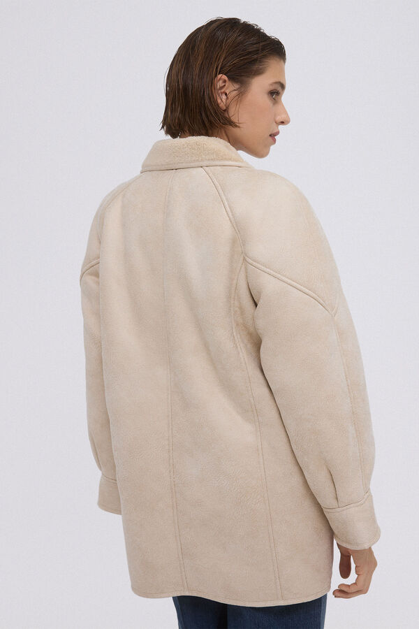 Pedro del Hierro Abrigo doble faz Beige