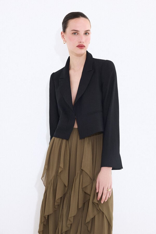 Pedro del Hierro Blazer curto preto Preto